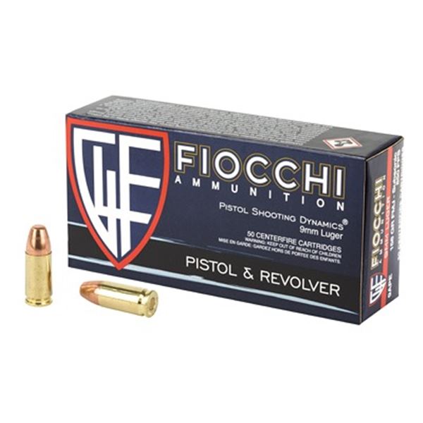 FIOCCHI 9MM 158GR FMJ - 50 RDS