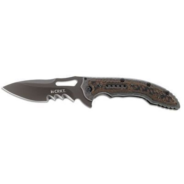 CRKT FOSSIL 3.96  BLK/STS VEFF SERR