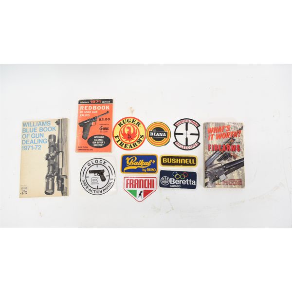Box Lot Books / Decals / Patches