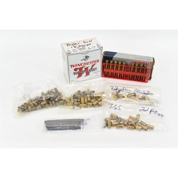 Box Lot Ammunition & Brass