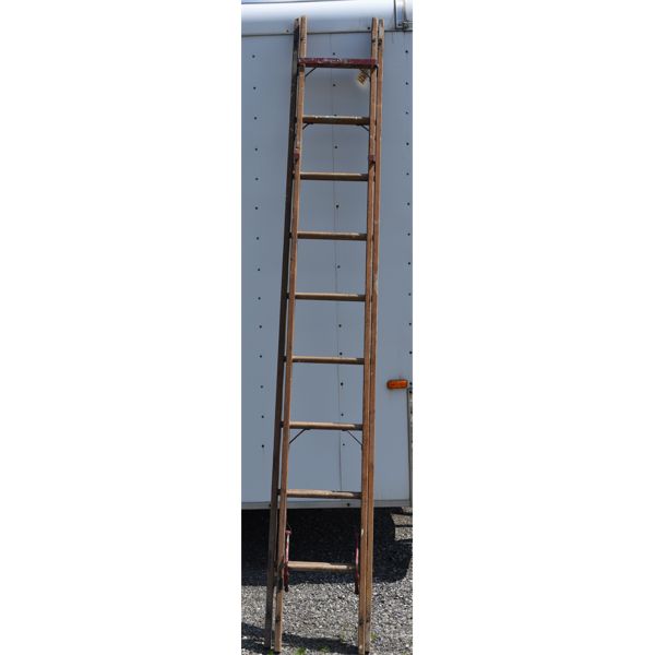 16' Wooden Extension Ladder