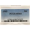 Image 3 : 1965 40% SILVER JOHN F. KENNEDY HALF PCGS MS64