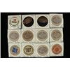 Image 1 : 12 ASSORTED WOODEN NICKELS, ELONGATED CENTS &