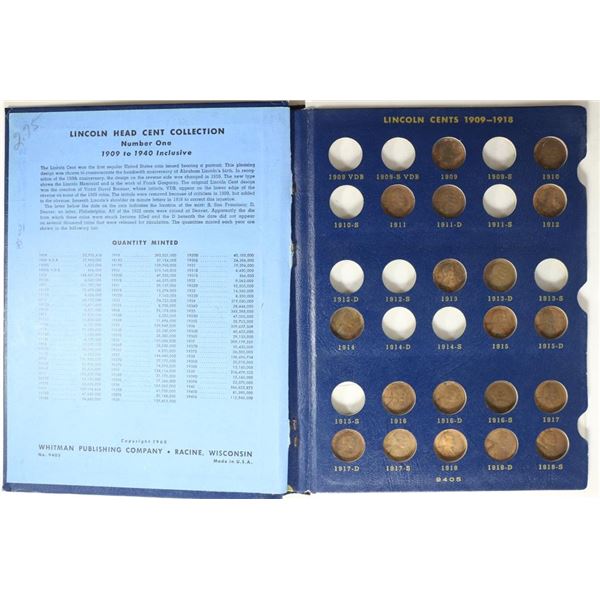 1909-1940 LINCOLN CENTS 1909-1940 (74 COINS)