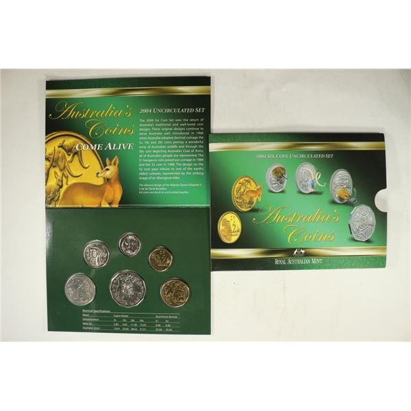 2004 AUSTRALIA 6 COIN UNC SET