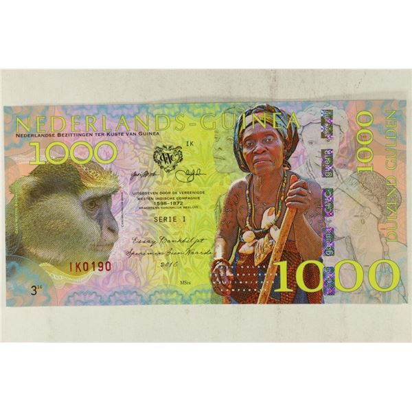 2016 NEDERLANDS-GUINEA 1000 GULDEN POLYMER