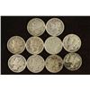 Image 1 : 10 ASSORTED 1940'S MERCURY DIMES