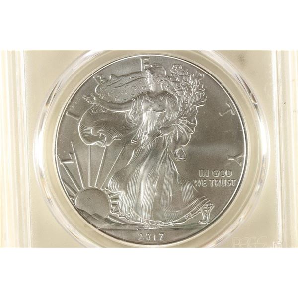 2017 (W) AMERICAN SILVER EAGLE PCGS MS70