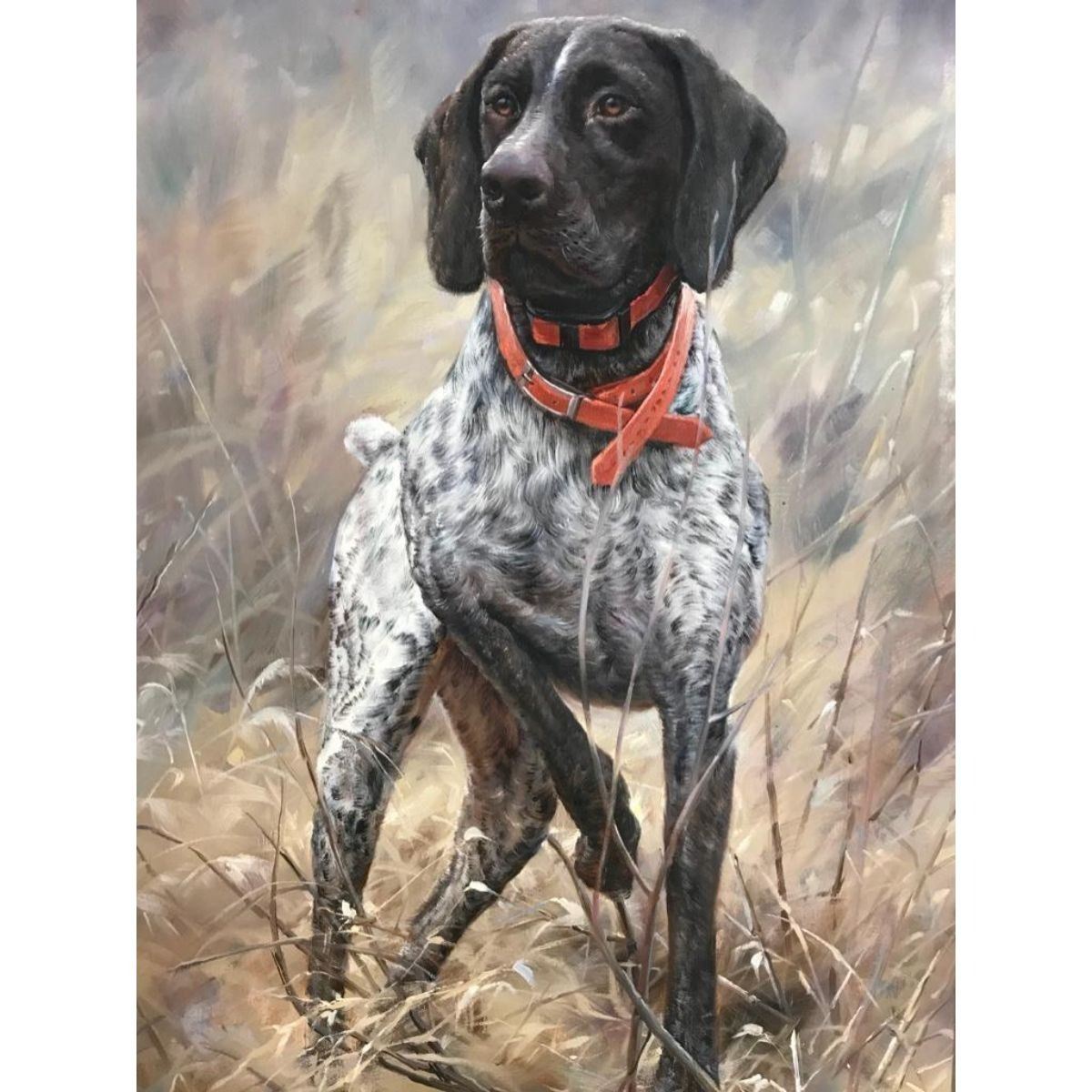 Hunting Dog Oil Painting German Shorthaired Pointer