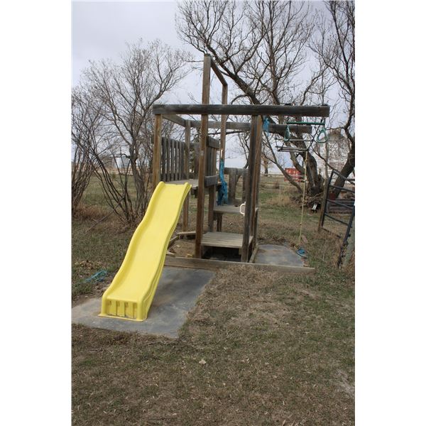 Play Structure Wooden with Slide