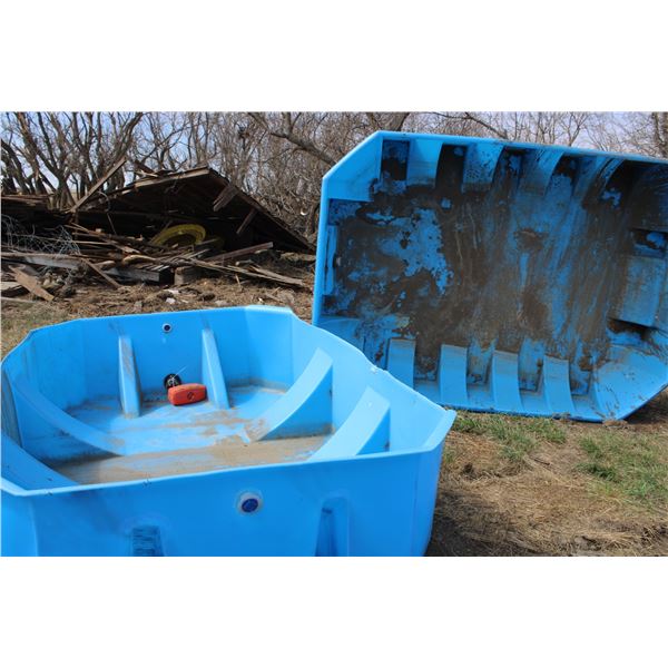 (2 X THE MONEY) Plastic Blue Troughs