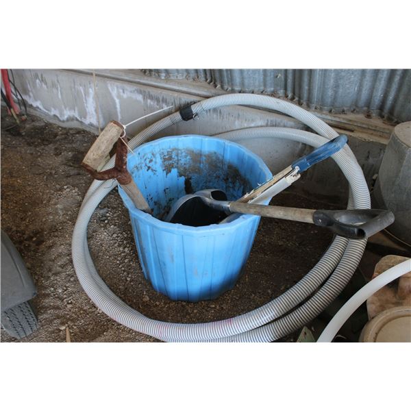 Shovels, Hose, Tub