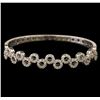 1.55 ctw Diamond Bangle Bracelet - 18KT White Gold