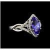 14KT White Gold 2.28 ctw Tanzanite and Diamond Ring