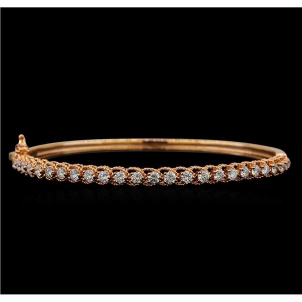 14KT Rose Gold 1.59 ctw Diamond Bracelet