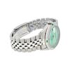 Image 5 : Rolex Mens Stainless Steel Green Mother Of Pearl Diamond Datejust Wristwatch