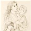 Image 2 : Robert with Mother and Sister by Hibel (1917-2014)