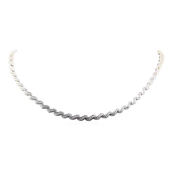 1.50 ctw Diamond Necklace - 14KT White Gold