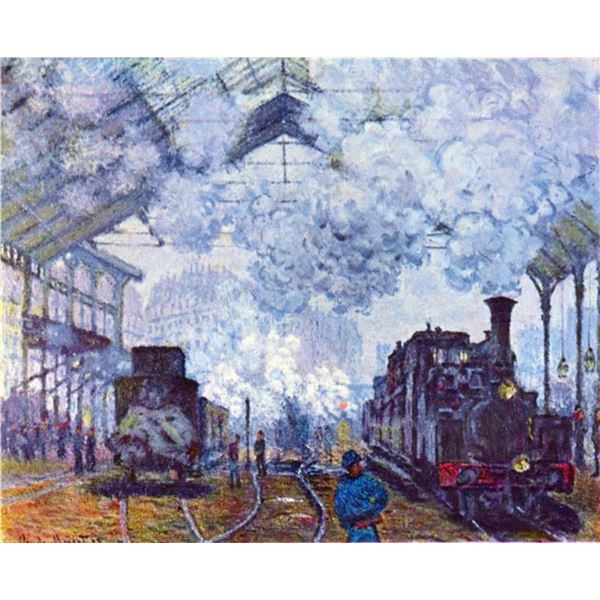 Claude Monet - Saint Lazare Station in Paris, Arrival of a Train