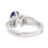 Image 3 : 1.85 ctw Sapphire and Diamond Ring - 18KT White Gold