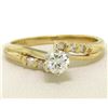 Image 5 : 14k Solid Yellow Gold 0.40 ctw Round Brilliant Diamond Solitaire Engagement Ring