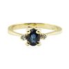 Image 2 : 0.69 ctw Blue Sapphire and Diamond Ring - 14KT Yellow Gold