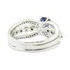 Image 3 : 1.64 ctw Round Brilliant Blue Sapphire And Diamond Ring - 18KT White Gold