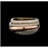 Image 1 : 0.88 ctw Diamond Ring - 14KT Two-Tone Gold