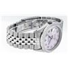 Image 4 : Rolex Mens Stainless Steel Purple Diamond 36MM Datejust Wristwatch Serviced Poli