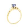 Image 4 : 0.98 ctw Blue Sapphire and Diamond Ring - 14KT Yellow Gold