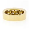 Image 7 : 14k Yellow Gold .95 ctw Baguette Cut Diamond Wavy Grooved Dual Row Band Ring
