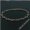 Image 3 : 14kt Yellow Gold 10.50 ctw Round Checkerboard Amethyst by the Yard Chain Bracele