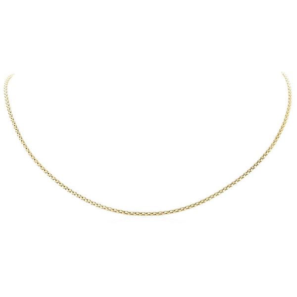 18 Inch Rounded Popcorn Link Chain - 14KT Yellow Gold