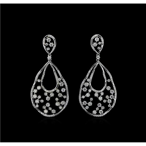 2.19 ctw Diamond Earrings - 14KT White Gold