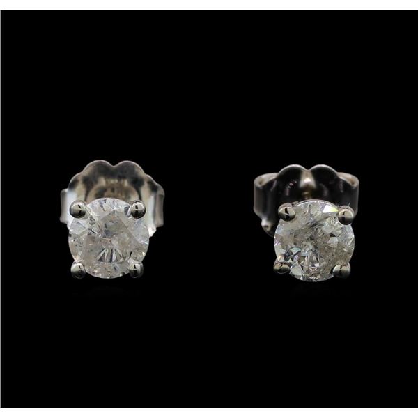 14KT White Gold 0.69 ctw Diamond Stud Earrings