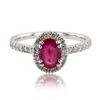 Image 1 : 1.06 ctw Ruby and 0.38 ctw Diamond Platinum Ring (GIA CERTIFIED)