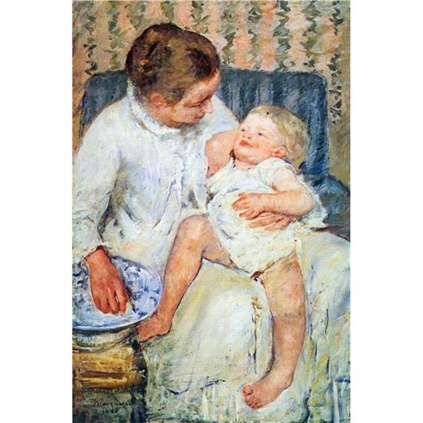 Mary Cassatt - Mother Washing The Tired Child