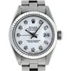 Image 6 : Rolex Ladies Stainless Steel White Diamond 26MM Oyster Band Datejust