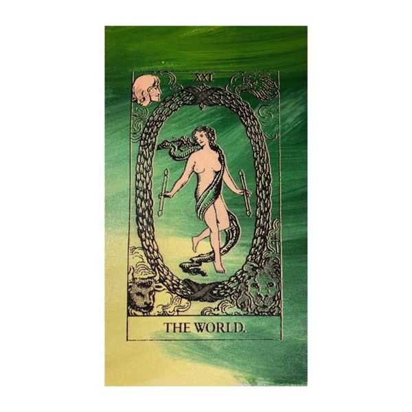 Tarot, The World by Steve Kaufman (1960-2010)