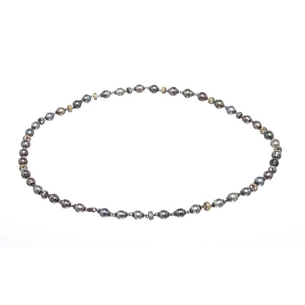 Tahitian Circle Pearl Long Necklace