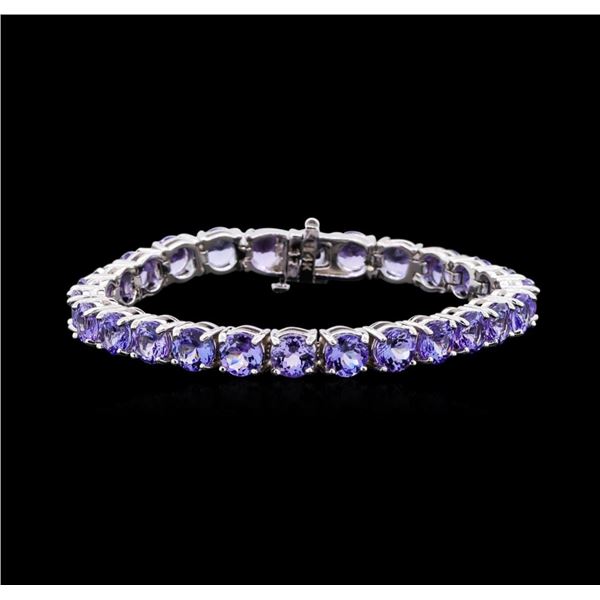 27.02 ctw Tanzanite Bracelet - 14KT White Gold