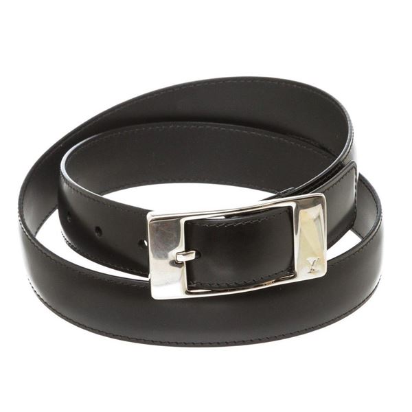 Louis Vuitton Black Leather Ceinture Mirage Belt 90