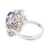 Image 3 : 5.95 ctw Tanzanite, Sapphire, and Diamond Ring - 14KT White Gold