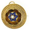 Image 2 : Antique Victorian Etruscan 15k Solid Gold Hair Picture Locket Brooch Pin Pendant