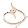 Image 9 : 18kt Rose Gold 0.60 ctw Princess and Round Diamond Bypass Ring