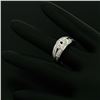 Image 4 : Vintage Platinum 0.50 ctw Round Single Cut Pave Diamond Interlocking Band Ring