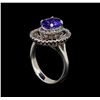 Image 4 : 14KT White Gold 1.80 ctw Tanzanite and Diamond Ring