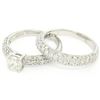 Image 1 : 14kt White Gold Gabriel & Co. 2.40 ctw Diamond Engagement Ring and Wedding Band