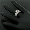 Image 6 : 14kt White Gold Gabriel & Co. 2.40 ctw Diamond Engagement Ring and Wedding Band