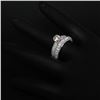 Image 9 : 14kt White Gold Gabriel & Co. 2.40 ctw Diamond Engagement Ring and Wedding Band